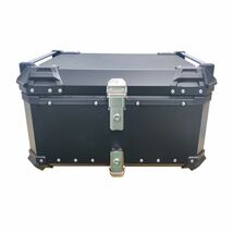 xo**09リアボックス トップケース ブラック アルミ製品 ツーリング バックレスト装備 持ち運び可能 65L_画像1