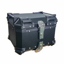 xo**09リアボックス トップケース ブラック アルミ製品 ツーリング バックレスト装備 持ち運び可能 65L_画像2