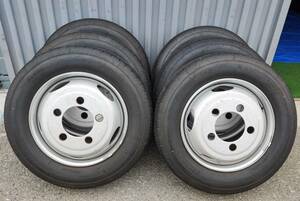 205/70R17.5（115/113L LT）　BS/V-STEEL RIB265【2021年】TOPYスチール/DF2D　　17.5×5.25　ET113　5H/196　6本セット！