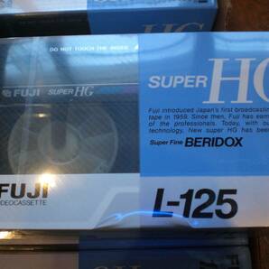 未開封10点★Beta/ベータ用 ビデオカセットテープ★富士写真フィルム SUPER HG L-125★FUJI フジ 昭和レトロ スーパーファイン 管番3の画像3