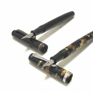 Y117◇古い万年筆 FOUNTAIN PEN セルロイド Cawl Pen 記帳用 // 計2点 // 筆記用具 文房具 昭和レトロ 当時物 / 一部ジャンク / 現状渡しの画像1