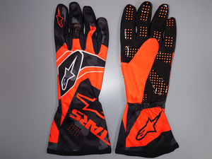  бесплатная доставка TECH1-K RACE v2 GLOVES Alpine Stars orange черный перчатка для гонок карт гонки alpinestars