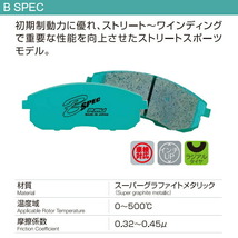 プロジェクトミューμ B-SPECブレーキパッドF用 GRBインプレッサWRX STI 4POT Bremboキャリパー用 除くR205 07/10～14/8_画像2