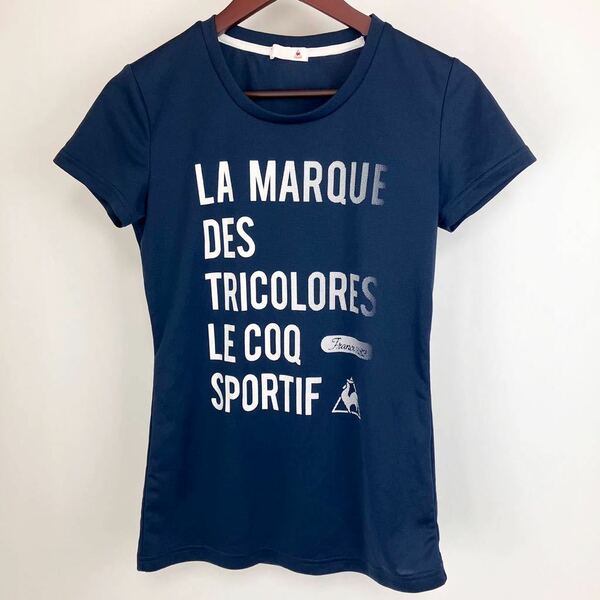 大きいサイズ le coq sportif ルコック スポルティフ 半袖 Tシャツ レディース L 紺 ネイビー カジュアル スポーツ トレーニング ウェア