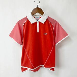 YONEX ヨネックス ゲームシャツ レディース Lサイズ スポーツウェア テニスウェア バトミントンウェア 卓球ウェア ポロシャツ 赤 白