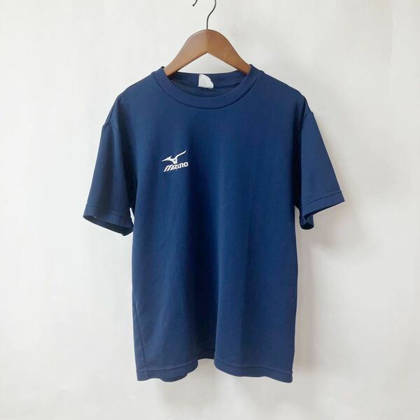 MIZUNO ミズノ 半袖Tシャツ プラクティスシャツ 半袖 スポーツウェア ポリエステル製 トレーニングウェア ランニングウェア Mサイズ 紺色