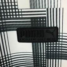 新品 未使用 PUMA プーマ 長袖シャツ ゴルフウェア メンズ Lサイズ 総柄 チェック柄 golf スポーツウェア 保温性 ハイネック AY0651_画像5