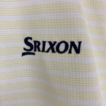 SRIXON スリクソン 半袖 ポロシャツ メンズ M 黄 イエロー ボーダー カジュアル スポーツ ゴルフ golf ウェア シンプル ブリヂストン_画像4