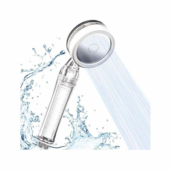 フィルターシャワーヘッド 手持ち式高圧シャワーヘッド 硬水を柔らかく 塩素とフッ化を濾過 乾燥&かゆみを防止 錆や埃を浄化
