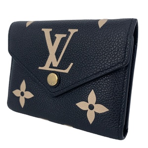 【中古】 LOUIS VUITTON ルイ・ヴィトン ポルトフォイユ ヴィクトリーヌ アンプラント M80968 ブラック 23012640 AT