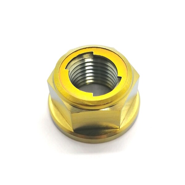 64チタン M14 P1.5 フランジ ロック ナット 1個 チタン合金 Ti6Al4V メタル サスペンション フレーム