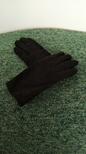  Italy made leather glove black lady's 7 number gloves fi Len tse