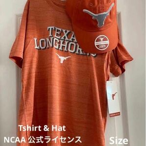 新品　NCAA テキサス・ロングホーンズ　カレッジTシャツ & キャップ