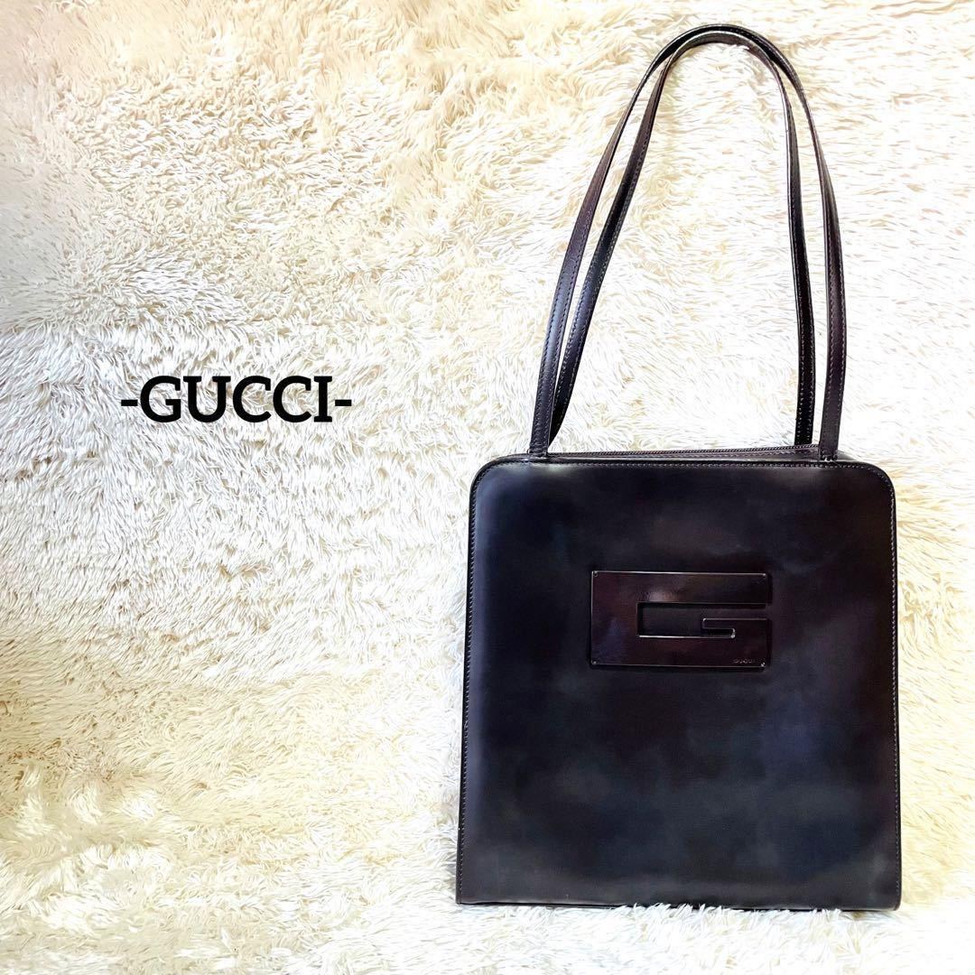 1円 GUCCI グッチ ジャッキー エナメルレザー ショルダーバッグ 肩掛け