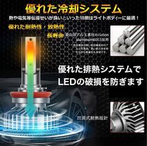 令和最新 LEDヘッド/フォグライトセットH8/H11/H16/HB4/ 新車検対応26000LM 取付簡単Philips相当 世界基準 国内最強 ライムグリーン　b_画像6