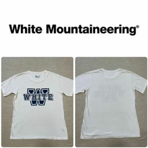 White Mountaineering カレッジ デカ ロゴ プリント 半袖 Tシャツ 2 クルーネック TEE L