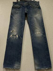 ※HYSTERIC GLAMOUR ヒステリック グラマー 4AP-2683 スタッズセルビッチ デニムパンツ インディゴ 日本製 32 　　　　　 BJBC.G