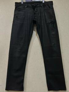 ※DIESEL ディーゼル THAVAR-SP-NE sweat pants コーティング ストレッチ パンツ ルーマニア製 ブラック 34 　　　　　　　　　　BJBC.G