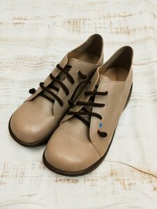 sh0860 * free shipping new goods ( with translation ) feel luckfi-ru rack lady's race up shoes 23.0cm beige made in Japan soft rubber cord shoes 