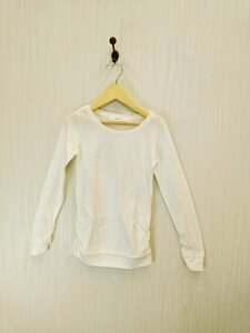 ap0204 ○送料無料 新品 and it_ アンドイット キッズ Tシャツ サイズ100cm ホワイト 長袖 綿100% サムホール キッズ 男女兼用 薄手 春夏