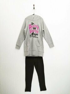 ap1021 0 free shipping new goods Petit Berry small Berry Kids Parker pants top and bottom set size TSS-140cm gray black pyjamas part shop put on 