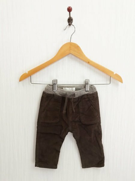 ap1084 ○送料無料 新品 (新古品) ZARA Baby Boy Collection ザラ ベビー コーデュロイ パンツ サイズ68cm チャコールグレー 秋冬