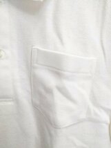 ap2860 ○送料無料 新品 キッズ ポロシャツ サイズ130cm アイボリーホワイト 半袖 男女兼用 胸ポケット 前ボタン シンプル カジュアル_画像5