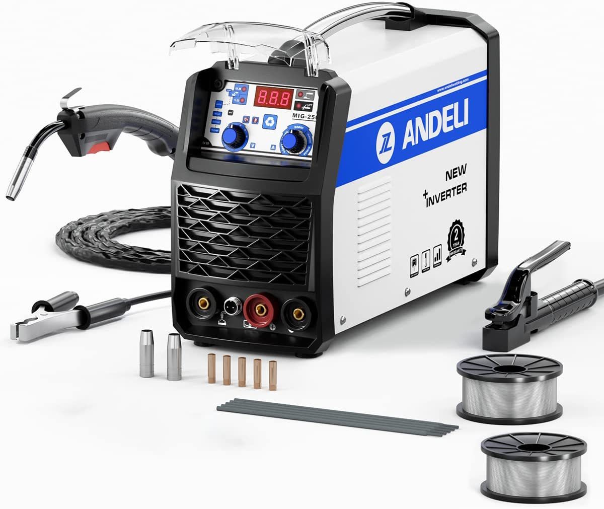ANDELI 半自動溶接機 120AノンガスMIG/アーク溶接/lift TIG 100V/200V