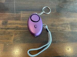 [2 piece set free shipping!!] large volume personal alarm purple 130db LED light attaching security child knapsack woman crime prevention measures alarm life waterproof 