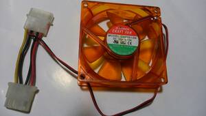 9a 8㎝角Fan12v0.13A JAW SHING CH80S12M CRAFT FAN　(80X80X25)