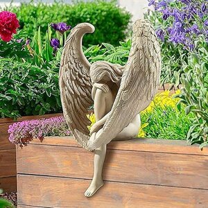 天使の置物 彫刻風 アンティーク　羽　オブジェ　北欧インテリア　置物 WXT335