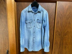 ディーゼル　ダメージデニムシャツ　良品♪ DIESEL クラッシュ　