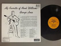 ●米LP GEORGE JONES/MY FAVORITES OF HANK WILLIAMS●_画像2