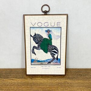 希少 VOGUE 壁掛け 木製パネル January 15 1926 Price 35 Cents Southem Fashions Number ヴォーグ アート 看板 アンティーク インテリア