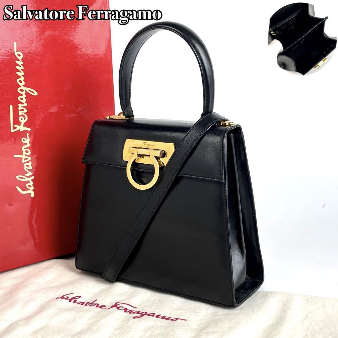 極美品 Salvatore Ferragamo フェラガモ ハンドバッグ 2way ガンチーニ