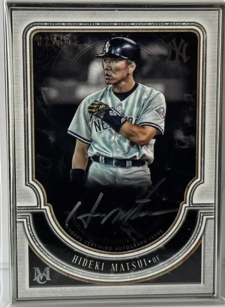 松井秀喜 2019 TOPPS MUSEUM COLLECTION SILVER FRAMED AUTO /15 直筆