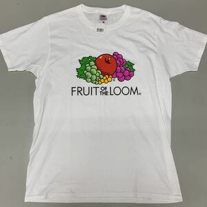 FRUIT OF THE LOOM フルーツ オブザルーム Tシャツ　Mサイズ　メンズ　ビッグロゴ ホワイト　白　半袖　プリント