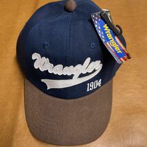 Wrangler ラングラー 帽子 キャップ CAP 未使用 ベースボールキャップ ネイビー ブラウン デニム ジーンズ_画像1