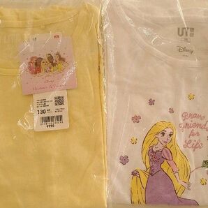 新品未使用送料込タグ付き ユニクロディズニー Tシャツ130cm2枚セット♪