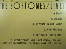 The Softones ： Feeling The Softones Live ! /70's Sweet 甘茶 Soul 1977千葉・大宮 公演//LP // 5点で送料無料_画像4