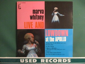 ★ Marva Whitney ： Live And Lowdown At The Apollo LP ☆ (( JB Funky レディーソウル Lady Soul / 落札5点で送料当方負担