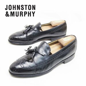 USA製　27cm相当　JOHNSTON&MURPHY ARISTOCRAFT 　ジョンストンアンドマーフィー アリストクラフト　タッセルローファー　革靴　黒　/U8376