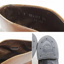 70s　D 9　27cm相当　FLORSHEIM　フローシャイム　ストラップチャッカブーツ　レザーシューズ　革靴　ヴィンテージ　ブラウン　茶　/U8375_画像10