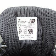 US9 4E表記　27㎝相当　New Balance MX624AB2　ニューバランス　ローカット　スニーカー　ブラック　テック系　街履き　シティ　黒　/U8657_画像10