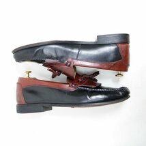 11D表記　29㎝相当　FLORSHEIM フローシャイム　キルトタッセルローファー　スリッポン　革靴　ブラック×ブラウン　黒茶　/U8684_画像5