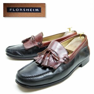 11D надпись 29. соответствует FLORSHEIM поток автомобиль im стеганый кисточка Loafer туфли без застежки кожа обувь черный × Brown чёрный чай /U8684