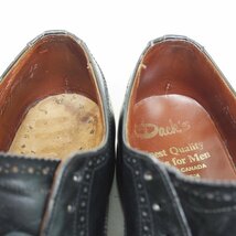 9-1/2 E表記　27.5cm相当　Dack's Finest Quality　ダックス　ウィングチップ　レザーシューズ　カナダ靴　内羽根　ブラック　黒　/U8456_画像8