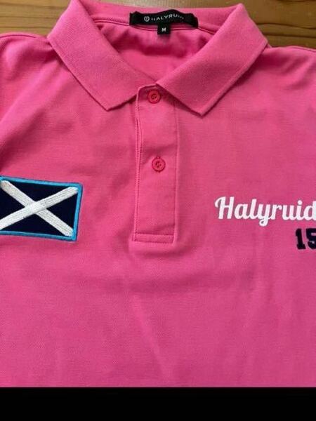 送料込み！HARY RUID 半袖ポロシャツ ピンク Mサイズ ハリールイド GOLF ゴルフウェア 半袖シャツ