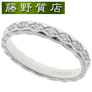 ( new goods finishing settled ) Chanel CHANEL here crash diamond ring ring #56 K18 WG × diamond J11871 2022 year certificate 8586