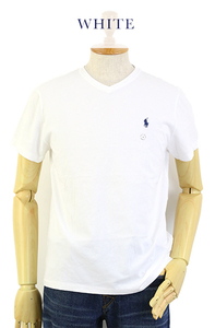 新品 アウトレット b1020 Lサイズ メンズ ポニー 白 Tシャツ Vネック polo ralph lauren ポロ ラルフ ローレン